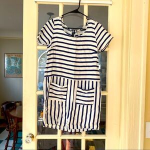 Boutique Linen Striped Dress - Women’s S